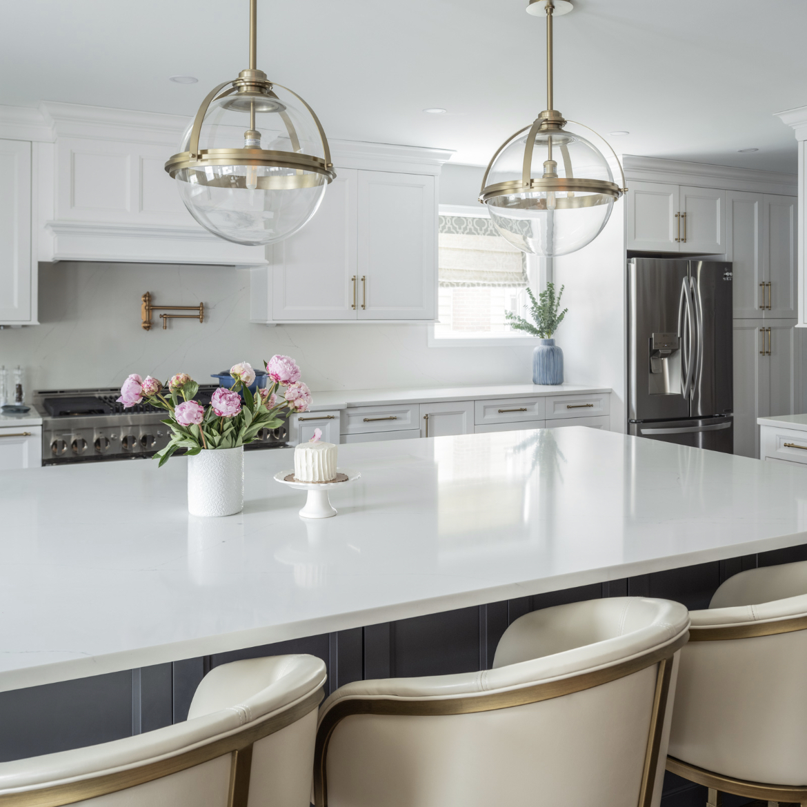 sleek modern home kitchen - interior design services concept